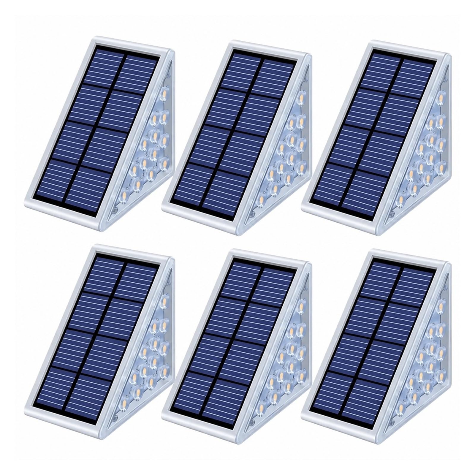 AMRTTWY In Ground Lights, LED Step Light Stair Outdoor Solar(6pcs,White)