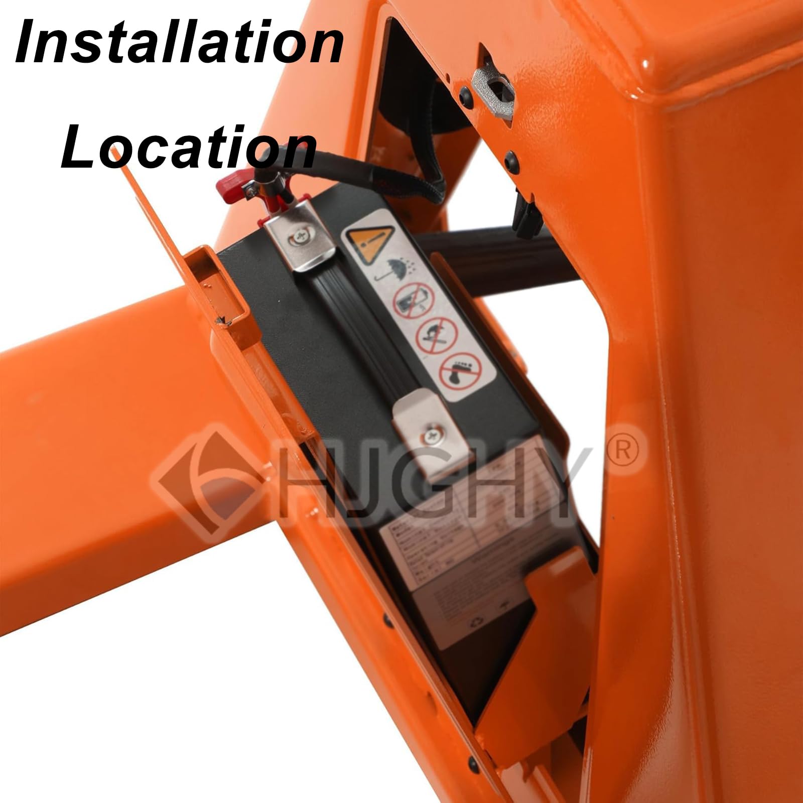 Batteria per Carrello elevatore Elettrico 24V 20Ah, Batteria per transpallet Elettrico 24 Volt, batterie per impilatore per trasportatore ETU15 con Maniglia