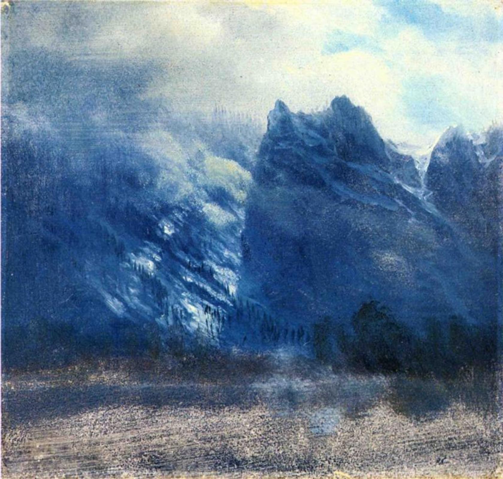 POSTERIIk Famous Print Pop Art Wall Art Graffiti Yosemite Valley Twin Peaks by Albert Bierstadt Art Prints for Home Decor 60x90cm
