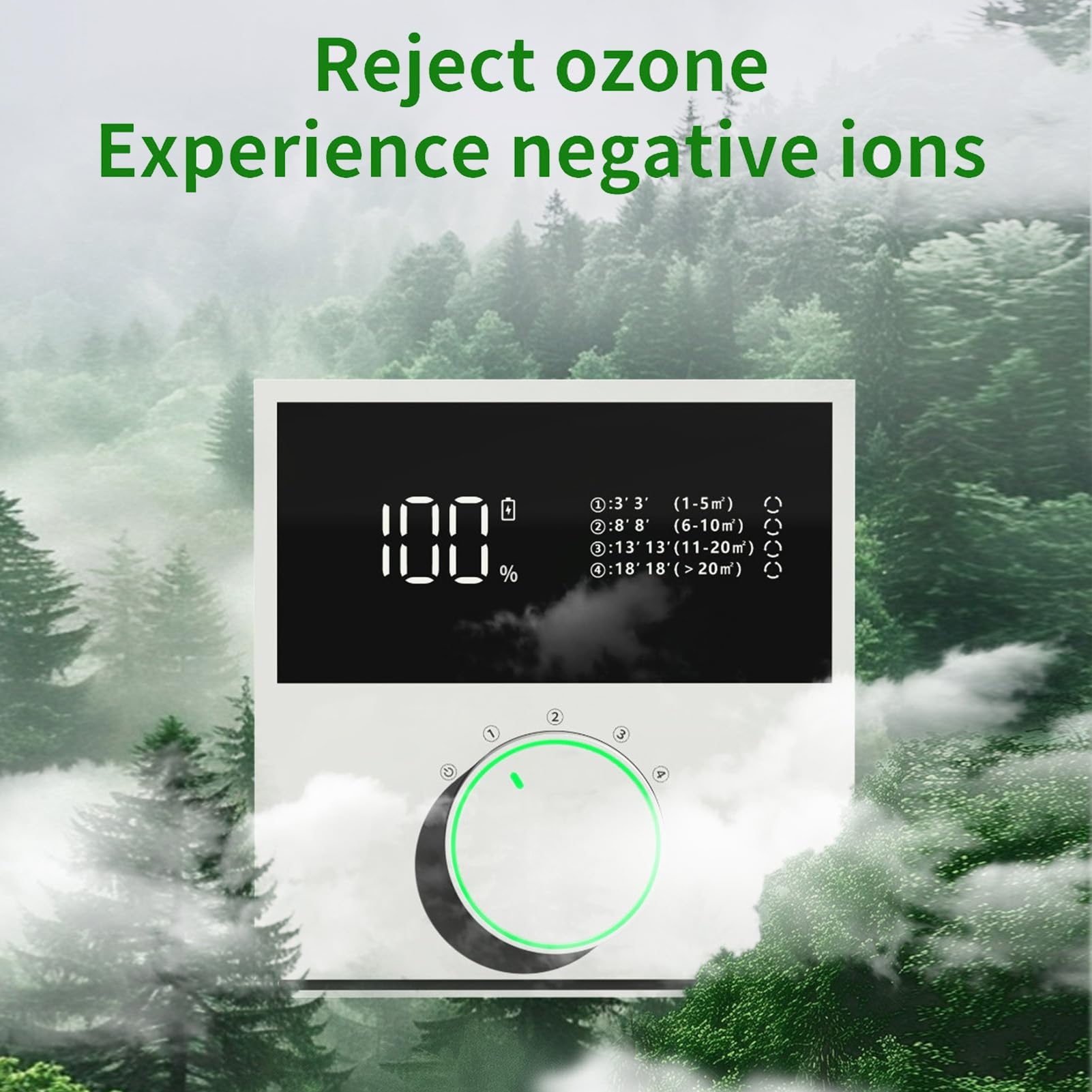 Srliya Purificatore D'aria 2 in 1 Generatore Silenzioso di Ioni Negativi Ricaricabile Tramite USB per Camera da Letto, Ufficio, Casa, ABS, 14,99 Once