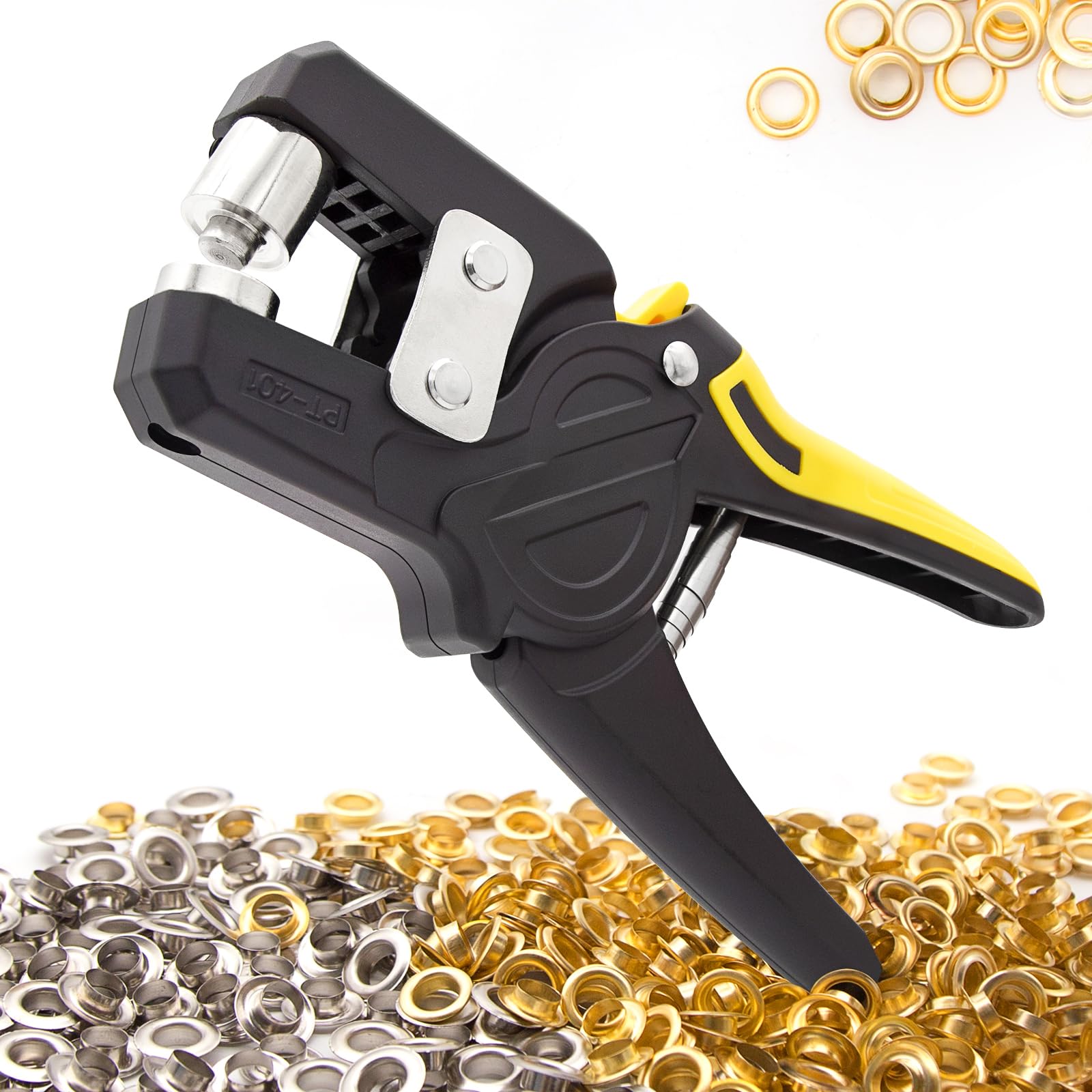 Kit Professionnel De Pince à Œillets - Avec 200 Œillets Acier (6mm Et 10mm) Et Perforatrice