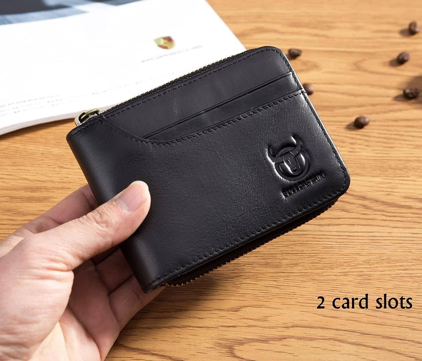 Buy Genuine Leather Men Zipper Wallet 