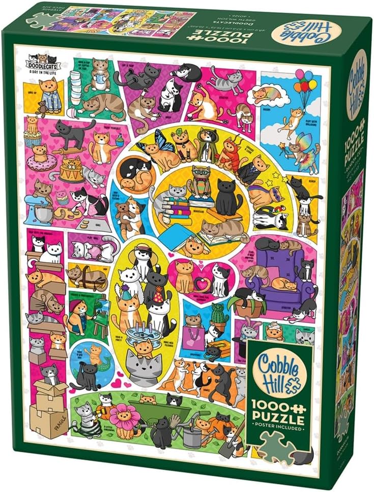 1000 Piece Puzzle - Doodlecats - Sample Poster Included