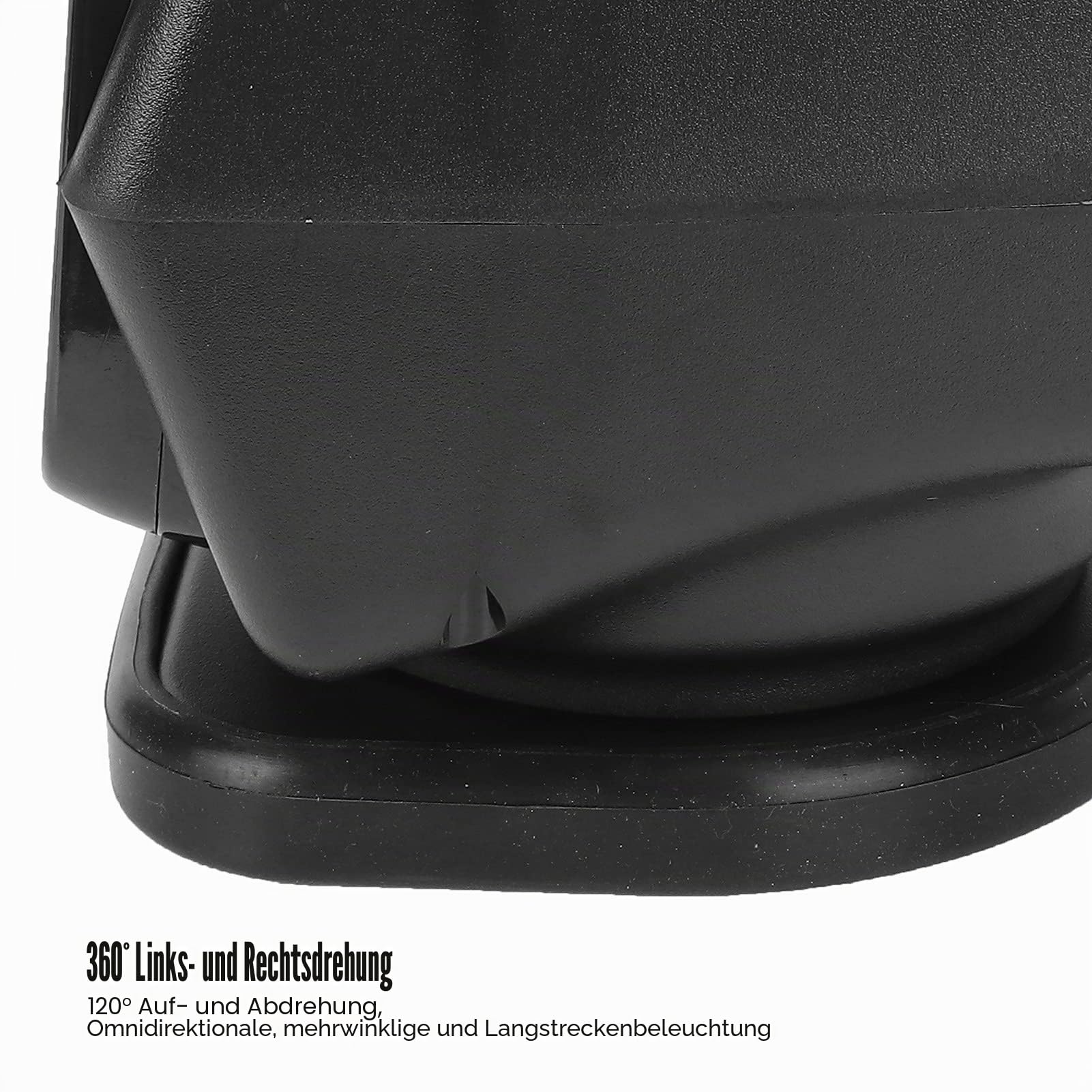 Suchscheinwerfer für Boote, 12/24V 55W Scheinwerfer Fernbedienung Suchscheinwerfer Einstellbarer Winkel Wasserdicht für Outdoor Marine(Schwarz)