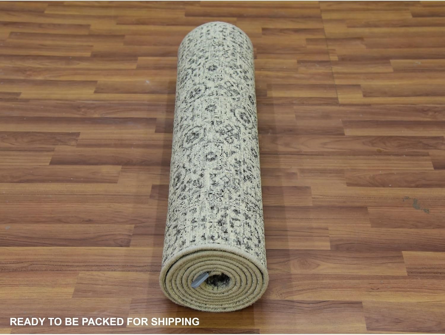 Ivory Hand Knotted Mamluk Dynasty Tone on Tone Design Undyed Wool Runner Rug (2'8"x10')