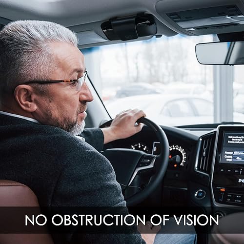 Miniatura 3 de Soporte para lentes de sol para visera de automóvil, funda de cuero vegano para lentes con clip, accesorios para visera interior automotriz