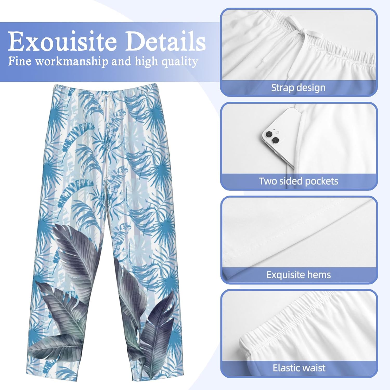 Men's Pajama Pants ，Separate Loose Fit Bottoms, Novelty Lounge PJ Bottoms Pants, Funny Sports Gift - Image 3