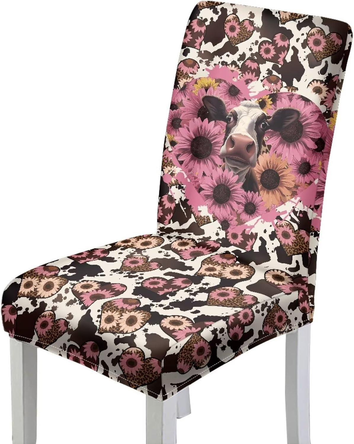 Talayituse Christmas Penguin Tree Cookies Snowflake Print Dining Chair Slipcover Parsons Chair Furniture Protector Christmas Decor for Dining Room, Restaurant, Kitchen, Party, 6 Pack