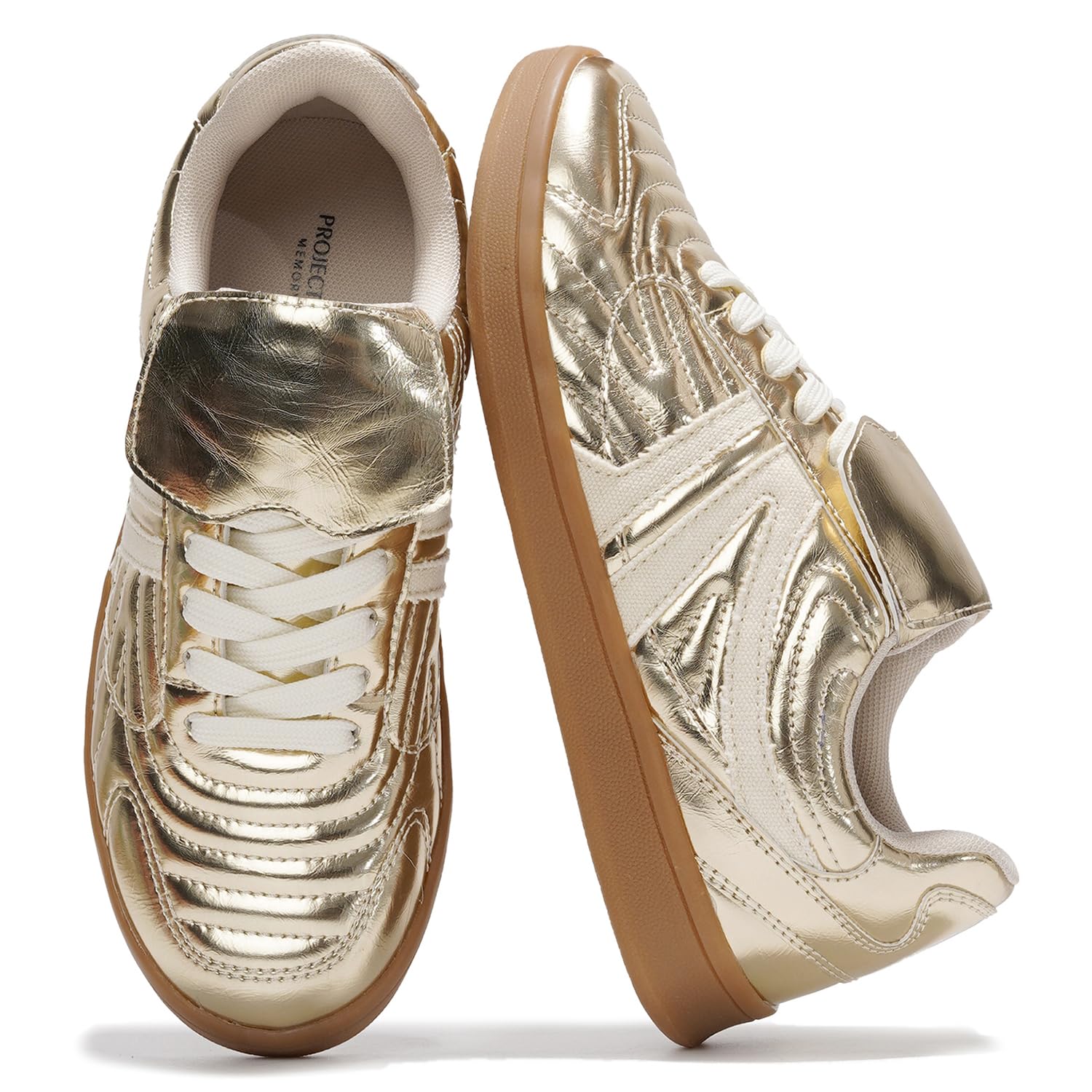 Project Cloud Womens Sneakers - Memory Foam Casual Shoes for Women Footwear Lace Up Women's Fashion Sneakers - Non-Slip Comfortable Trendy Shoes Womens (Madrid)