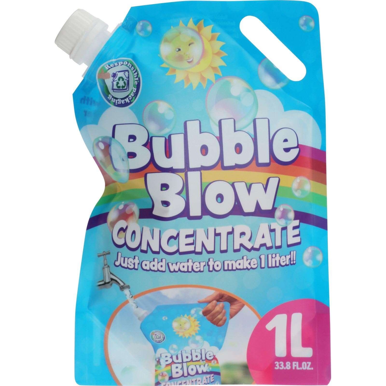 1 Litre Bubble Solution Concentrate, 1L Ready to Mix Bubble Refill Liquid Solution Just Add Water