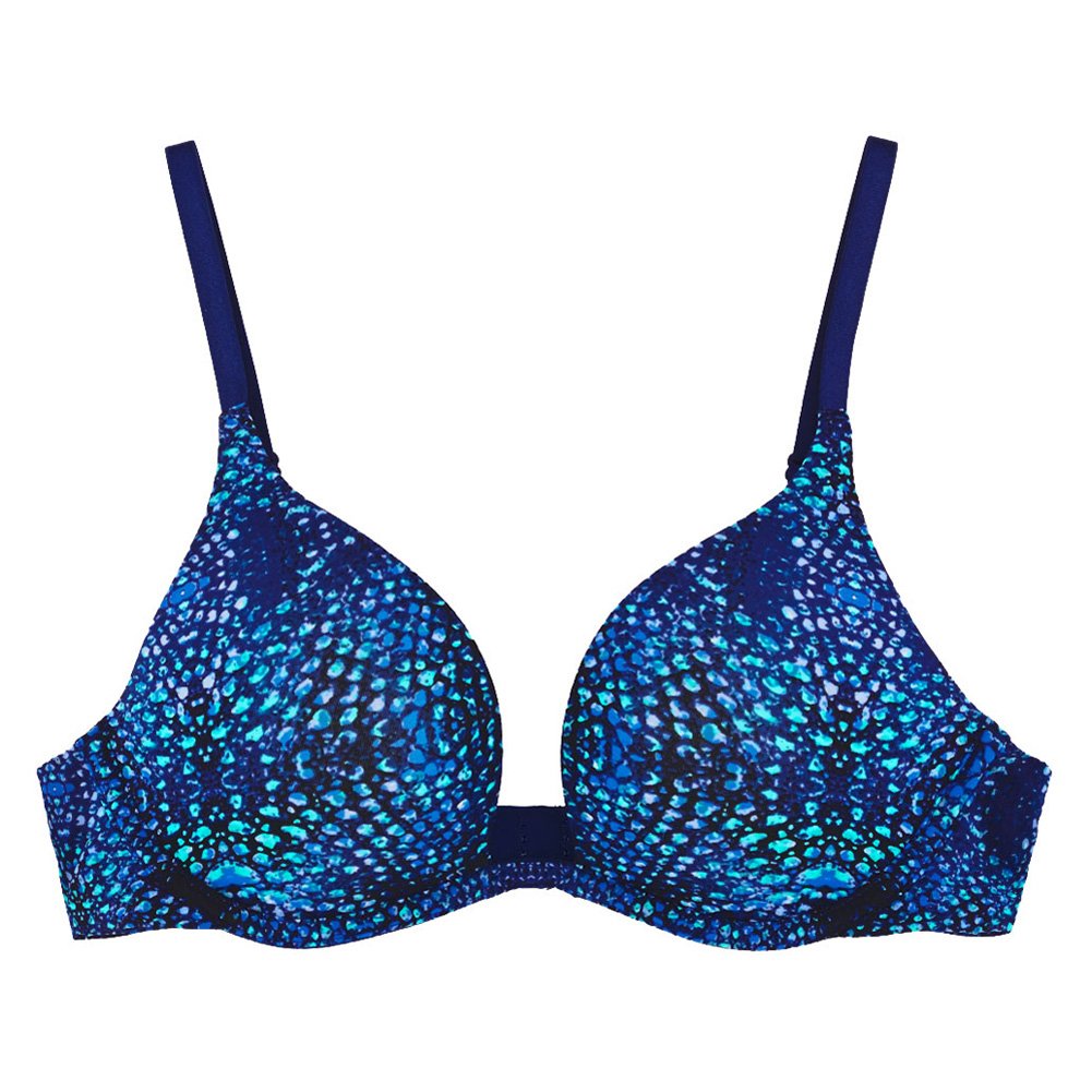 Undies.com Women's Plus Size Custom-Knit Microfiber Classic Deep Plunge Push-up Bra