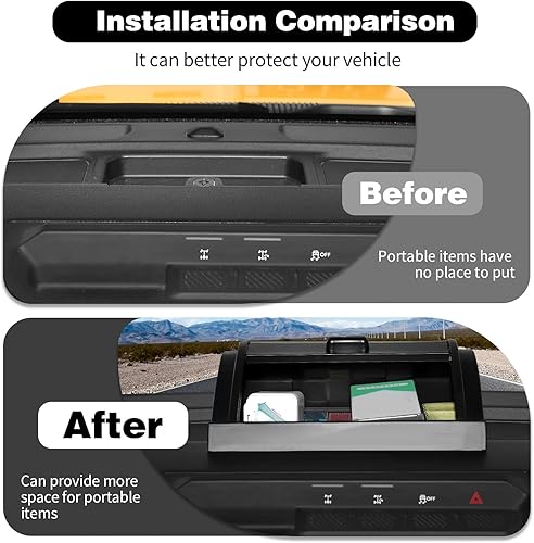 Miniatura 4 de HTHE Caja organizadora de tablero de consola central, bandeja de almacenamiento, caja organizadora de tablero central, caja de almacenamiento de