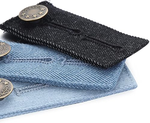 Miniatura 6 de 4 piezas de pantalones de mezclilla para extensión de cintura para hombres y mujeres, cierre de ropa, botón de coser, accesorios de costura