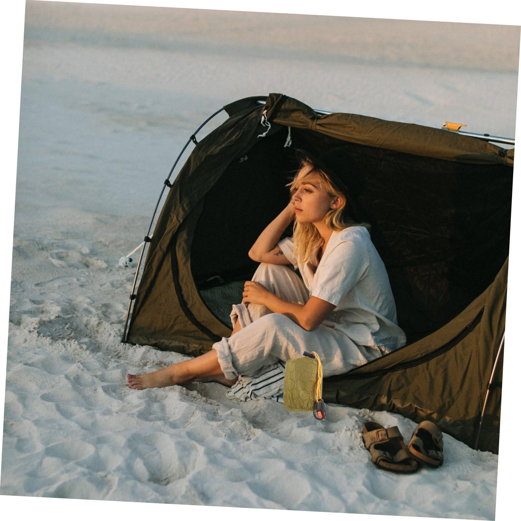 BESTonZON Camping Schlafsack Notfall Schlafsack mit Aufbewahrungstasche für Erwachsene für Outdoor Aktivitäten und Notfälle