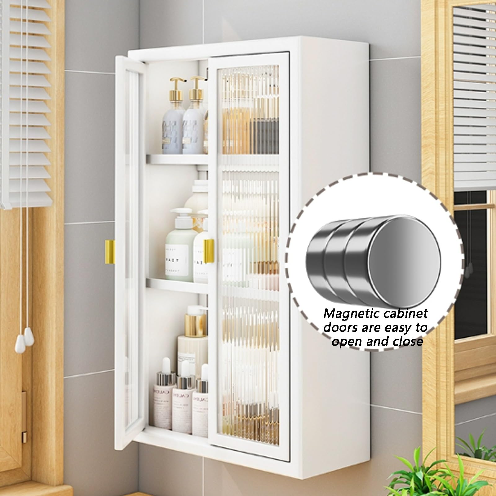 Armadietto da bagno moderno bianco sopra il WC, salvaspazio a parete, per cucina e lavanderia, soluzione di archiviazione elegante e funzionale (taglia: 5)