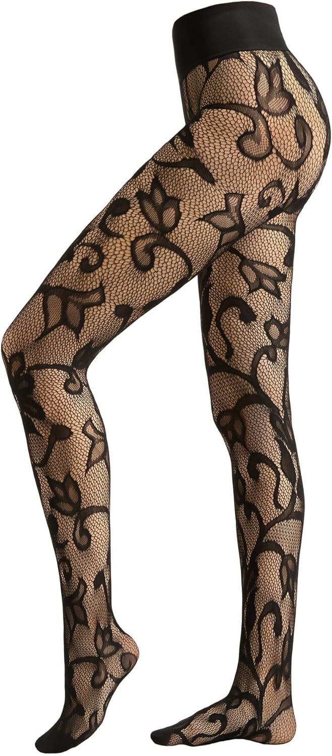 CALZEDONIA Woman's Macro Flower Mesh Tights