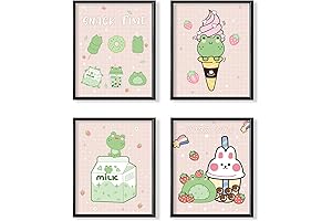 Kawaii Anime Room Decor Aesthetic - Pink Poster Wall Art