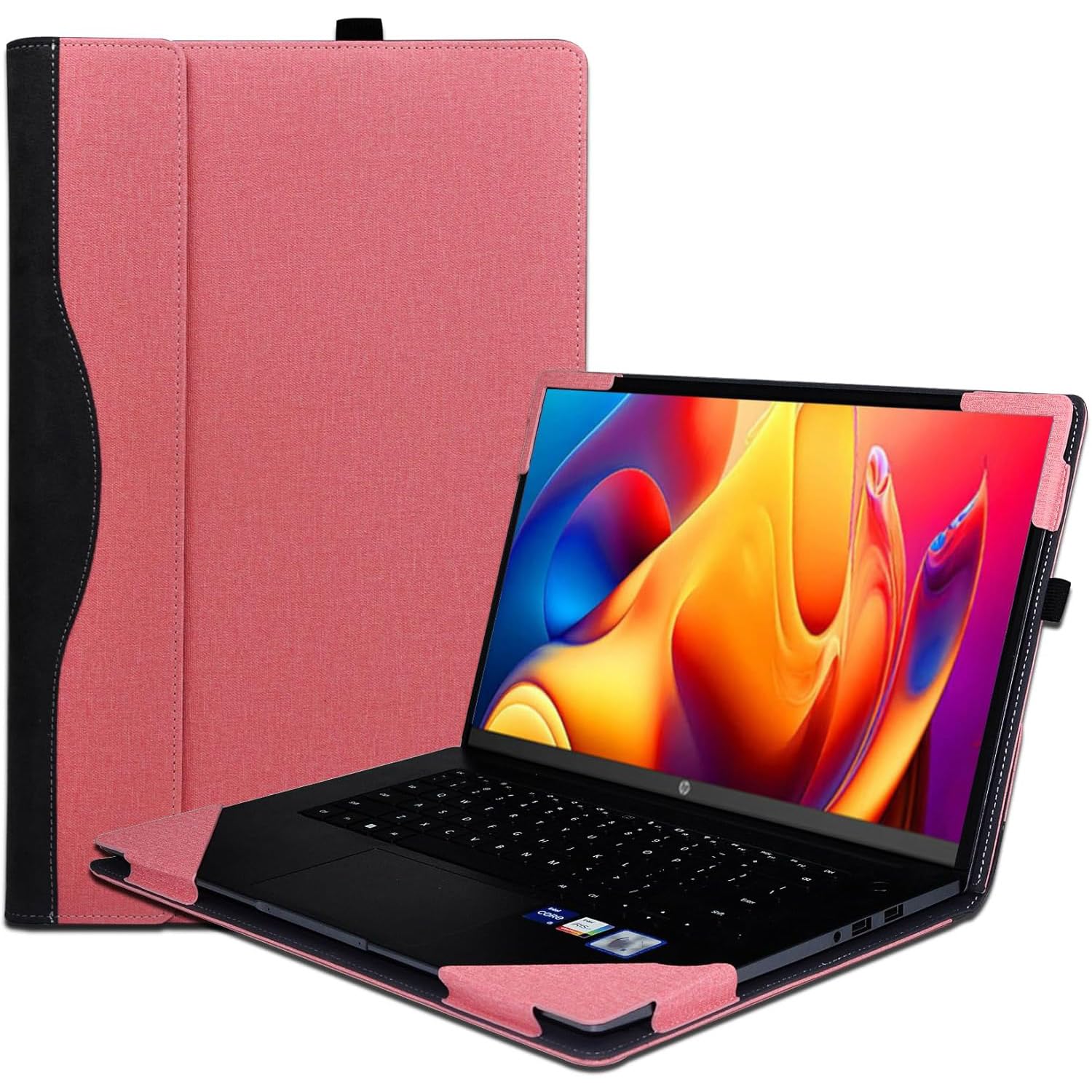 Oddzielny pokrowiec ochronny ze skóry PU do laptopa HP Probook 450 G8 G9 G10 15,6" i HP ProBook 650 G8 15,6" Oddzielny pokrowiec ochronny ze skóry PU (różowy)