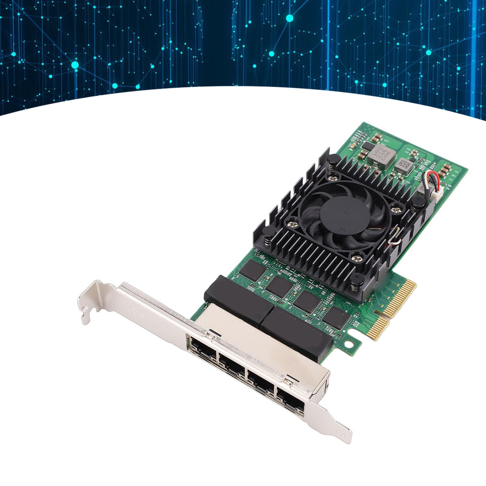 Zunate Scheda di Rete Gigabit Ethernet a 4 Porte Scheda di Rete PCIEX4 Ad Alte Prestazioni per Applicazioni Desktop e Server