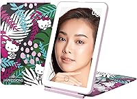 Vista 1 de Impressions Vanity Hello Kitty Touch Pad - Mini espejo de maquillaje tricolor con cubierta abatible y tira LED, espejo de tocador de viaje con Animal