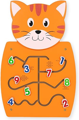 Panel de pared de actividad para gatos, 59.1ft, centro de actividades para niños, juguete montado en la pared, decoración de mesa ocupada para