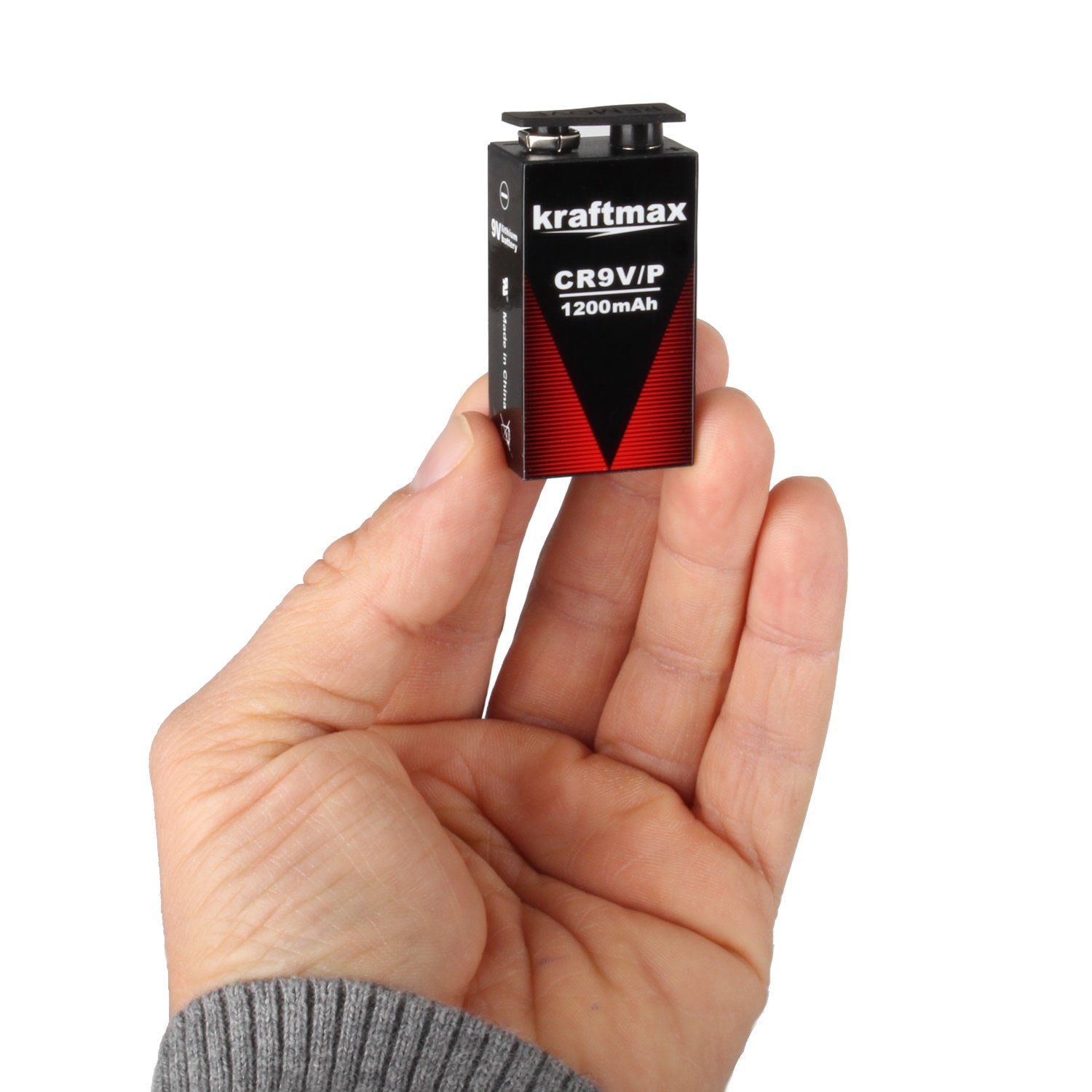 6X Kraftmax 9V Block Lithium Hochleistungs- Batterien für Rauchmelder/Feuermelder - 10 Jahre Batterie Lebensdauer
