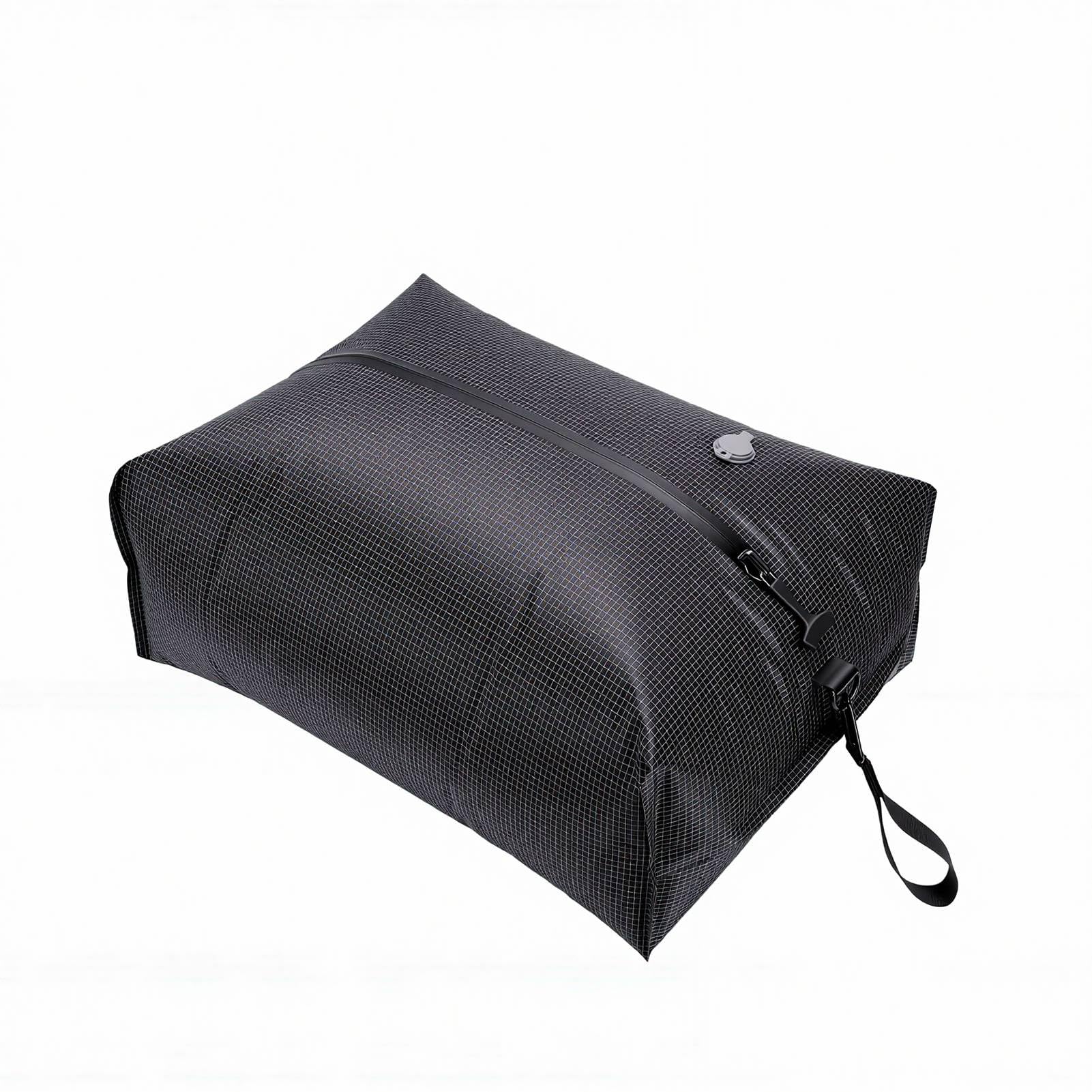 Jelquix TPU Vacuum Sealed Bag, 210T Nylon Composite Material, Airtight Waterproofing Reusable Compression Storage Bag for Travel Clothes, with Pump for Suitcases & Backpack (Black)