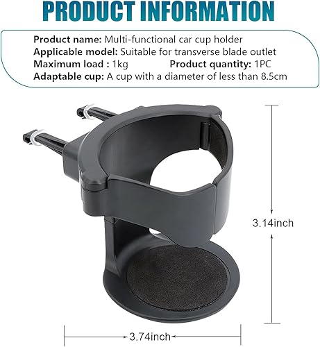 Miniatura 2 de Portavasos para automóvil, portavasos de ventilación de automóvil, soporte para botella, soporte para botella de aire acondicionado de automóvil,