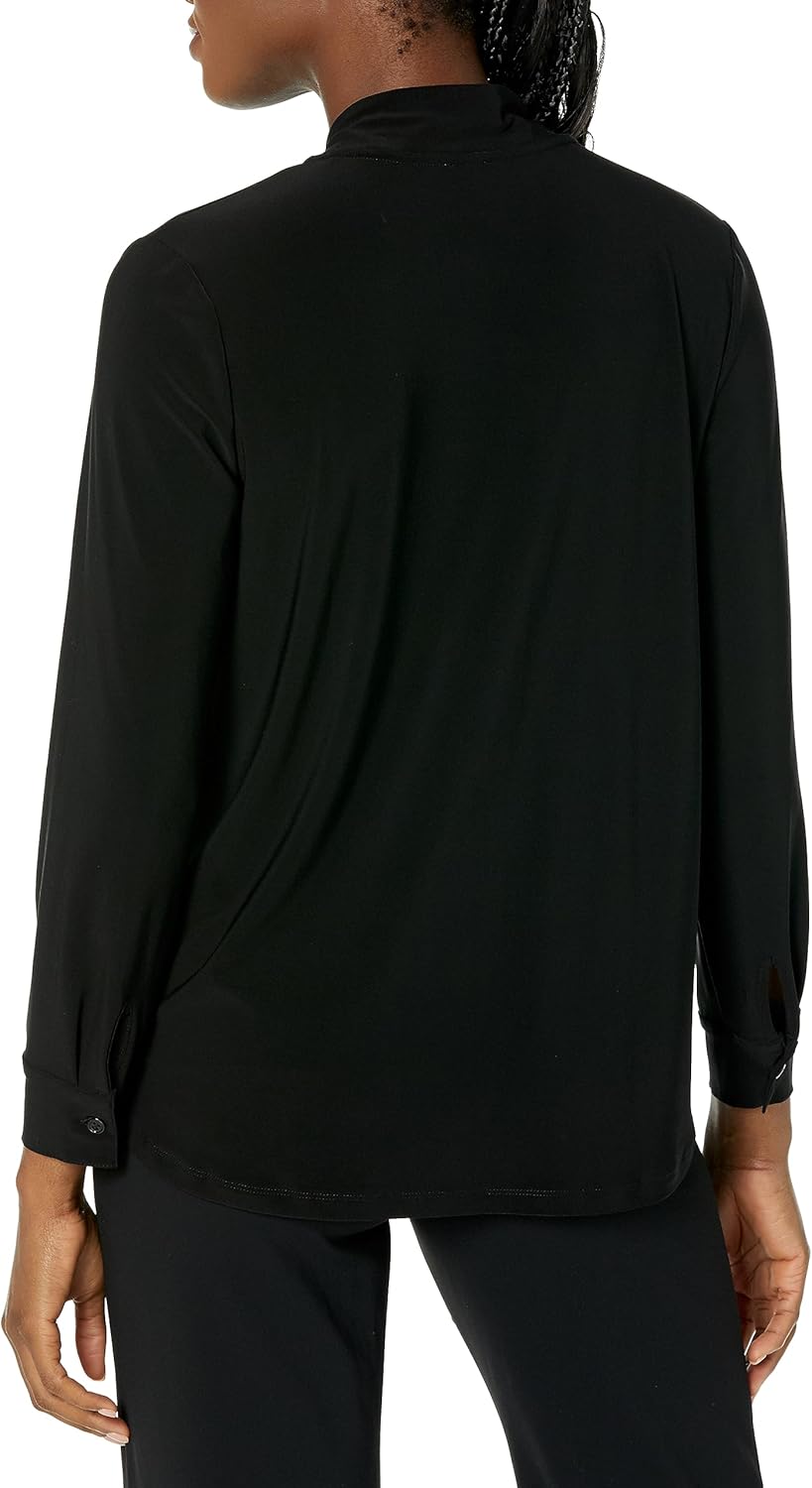 Anne Klein Women's Long Sleeve Button Cuff V Neck Top - Image 2