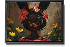 WLOP Bunny With Flowers Canvas Prints