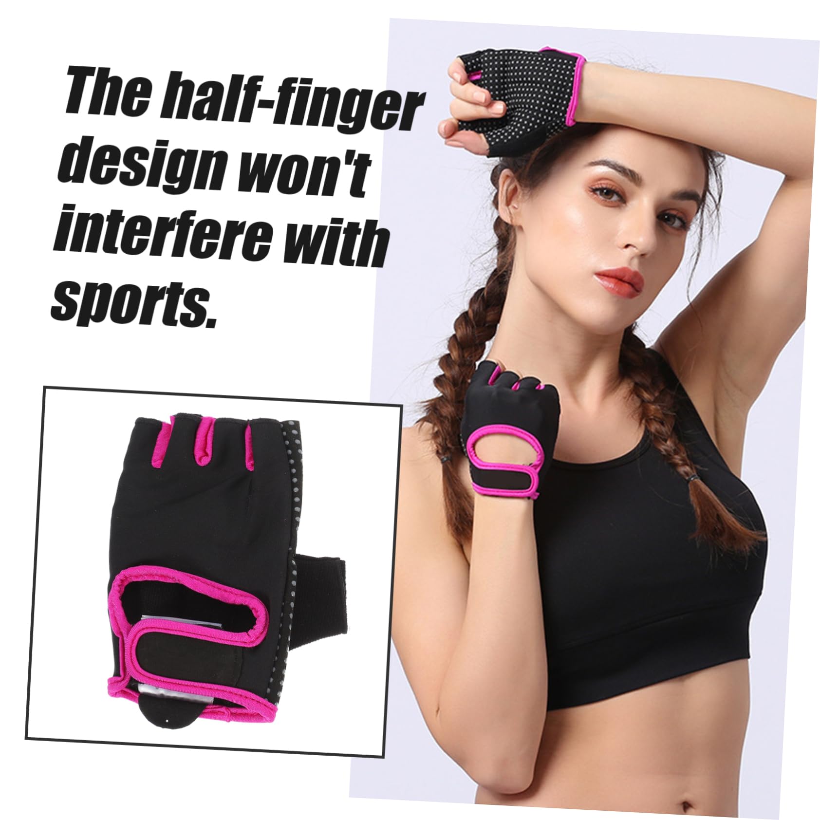 BESPORTBLE Guanti Da Ciclismo All'Aperto Guanti Da Trekking Supporto Per Il Palmo Protezione Guanti Pull Up Guanti Powerlifting Guanti Da Cross Training Guanti Da Bici Guanti Mezze Dita Yoga