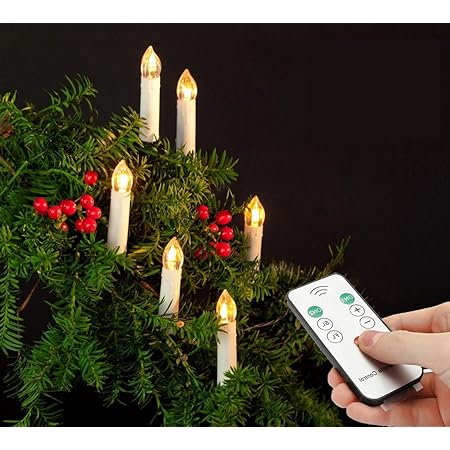 40Er Led Weihnachtskerzen Kerzen Weihnachtsbaum Lichterkette Mit  Fernbedienung Kabellos Led Wasserdichte Baumkerzen (40X) : Amazon.de:  Beleuchtung