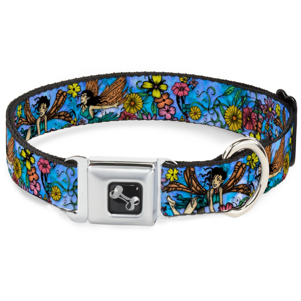 Collier de chien Buckle Down Tj-Flower Fée pour des promenades sereines en ville et nature