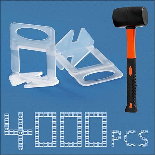 Miniatura 10 de Sistema de nivelación de azulejos espaciadores de 1/16 pulgadas, clips niveladores de azulejos, espaciadores niveladores de azulejos, 2000 piezas