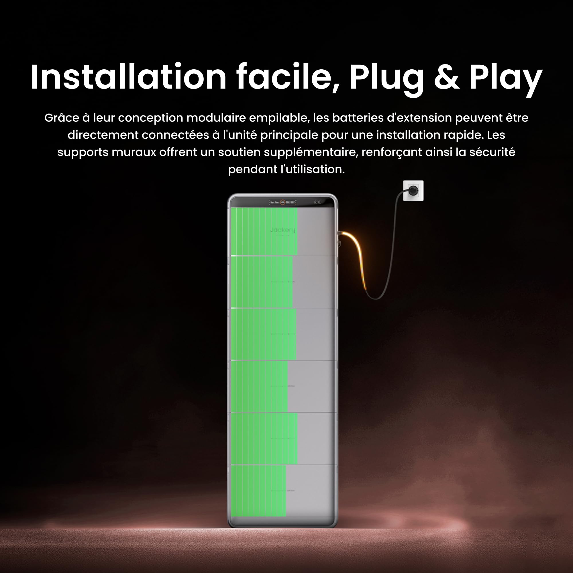 Jackery BP2500 Erweiterungsbatterie für SolarVault 3 Serie, 2,52 kWh Zusatzspeicher, erweiterbarer Solarspeicher für Zuhause, Plug & Play