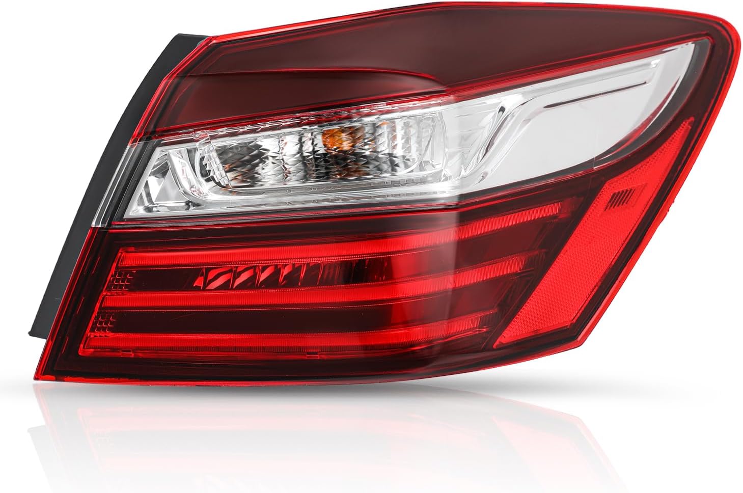 TUSDAR-Passenger Side Tail Light Assembly w/bulbs Replacement for 2016 2017 Honda Accord Sedan 4-Door Outer Rear Lamp