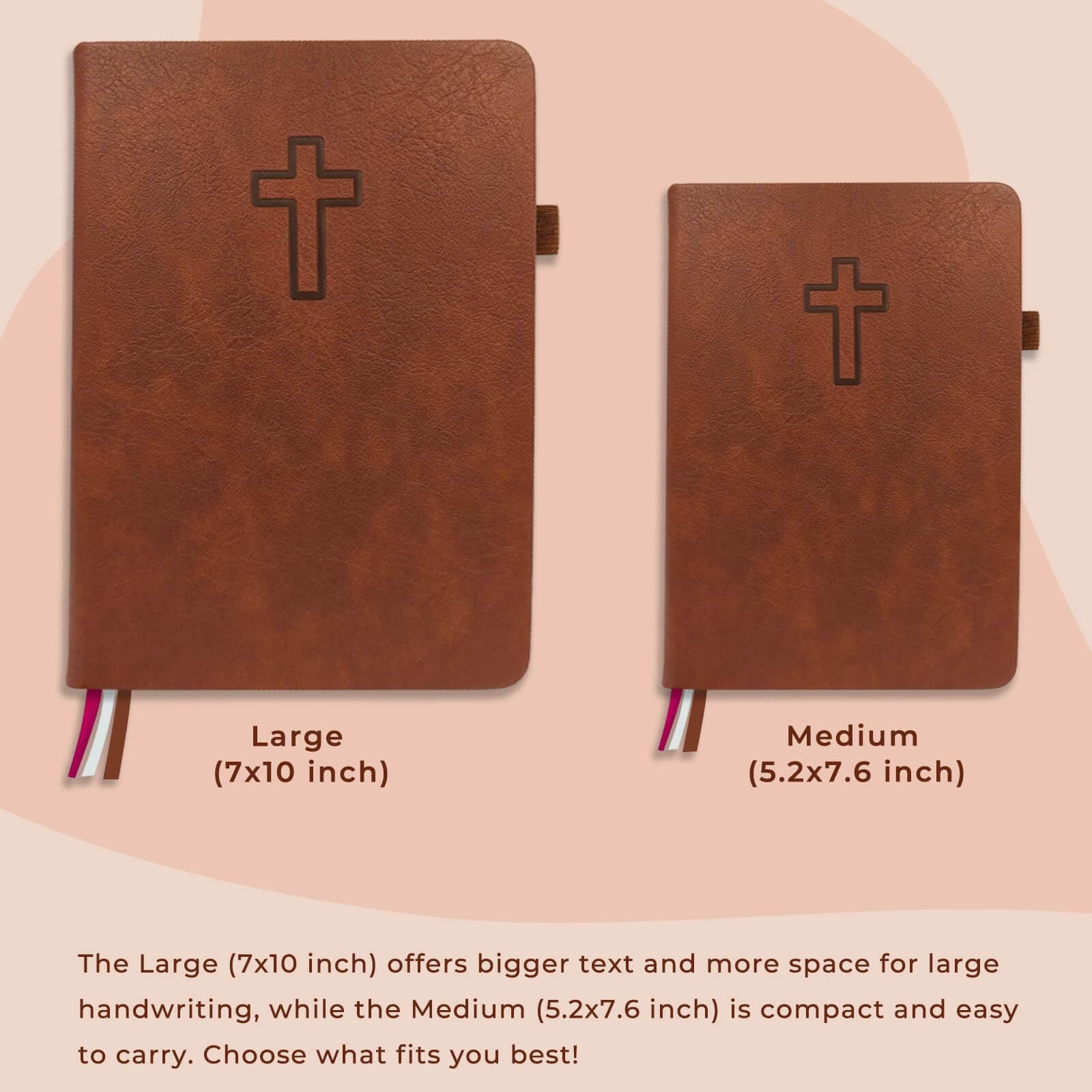 JOTFLY Diario de estudio bíblico, cuaderno de notas de la iglesia para tomar notas y reflexionar, cuaderno de estudio bíblico guiado, regalos religiosos basados en la fe y suministros de estudio