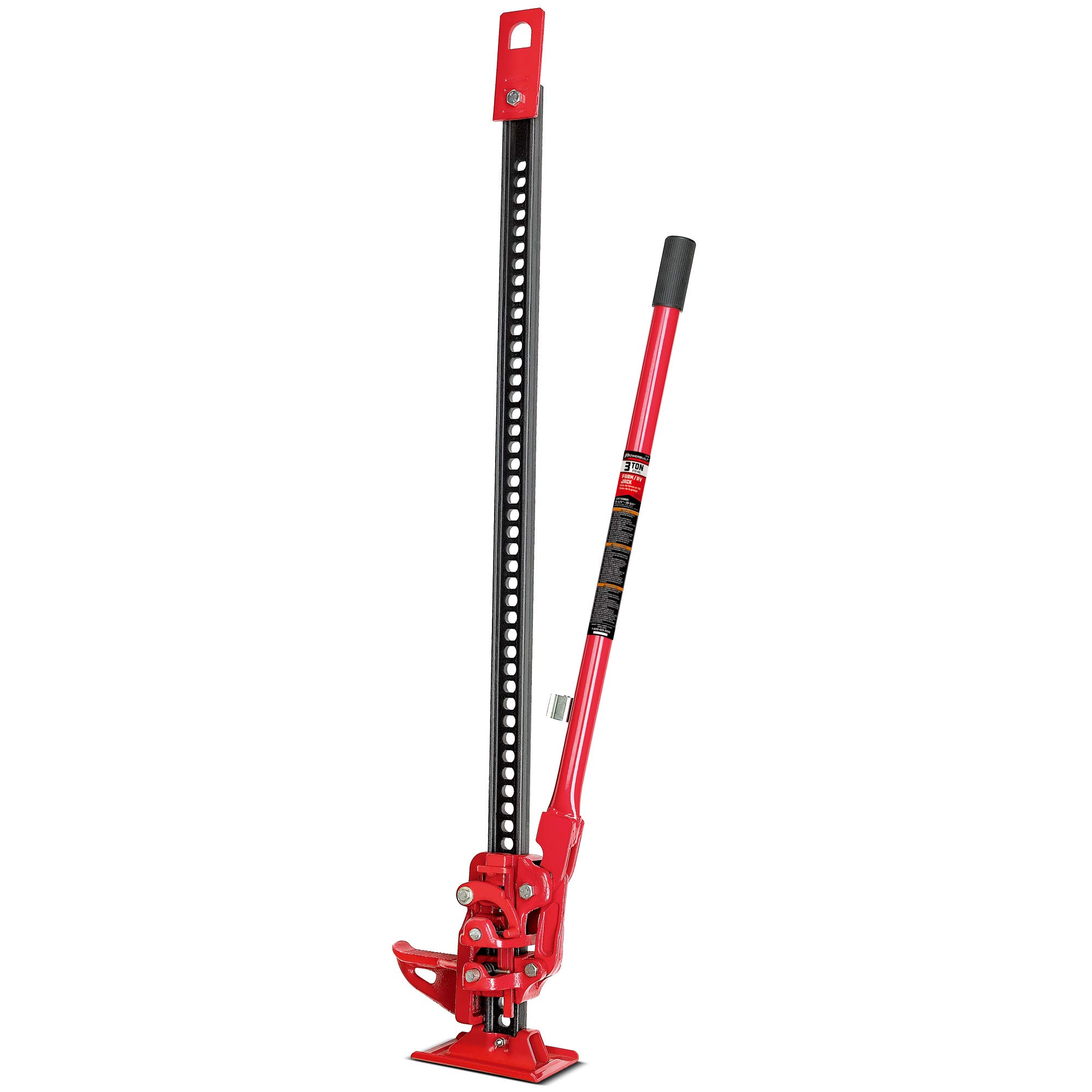 Powerbuilt 8-Inch Ratcheting Off Road Utility Farm Jack, 3 Ton (6,000 lb) Capacity Utility High Lift Farm Jack, Lift Range: 5-1/4" to 34-1/2", for