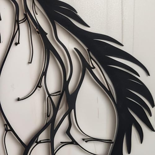 Miniatura 6 de Arte de pared de metal, decoración de pared de metal, caballo de árbol, decoración de pared al aire libre, decoración de pared de arte metálico,
