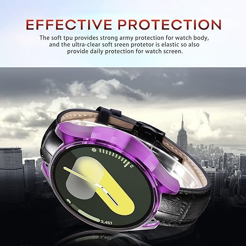 Miniatura 6 de Generic Funda de 1.575 pulgadas para Samsung Galaxy Watch 7 de 1.575 pulgadas, protector de pantalla + funda de poliuretano termoplástico suave,