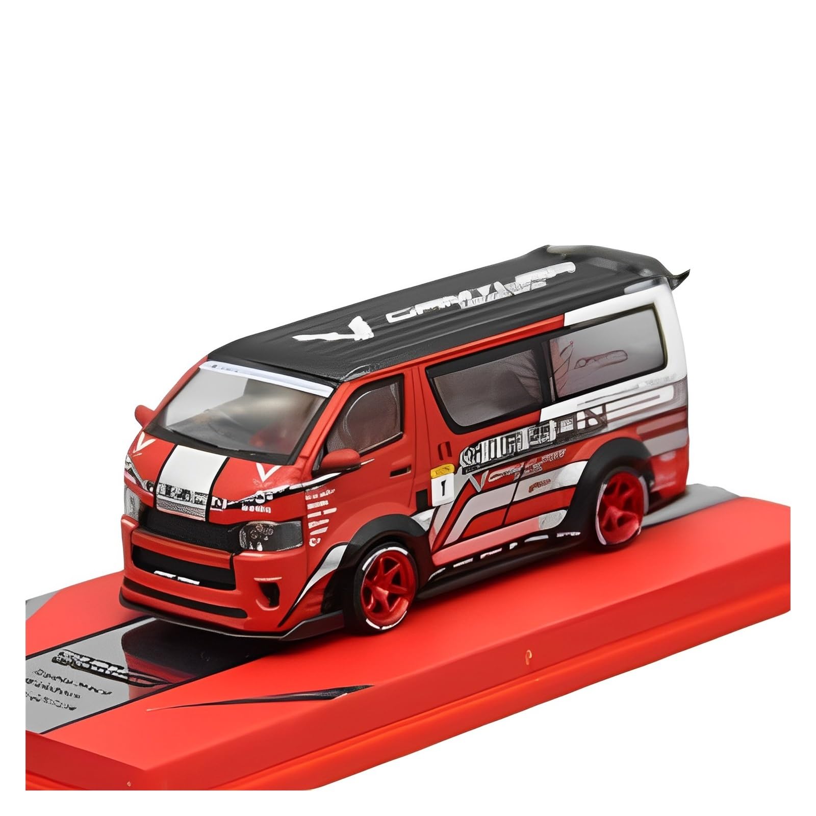 Scale Car Models for Toyota 5th Generation Hiace 1:64 Alloy Van Model Adult Transporter Limited Edition Collectible Pre-Built Model Vehicles