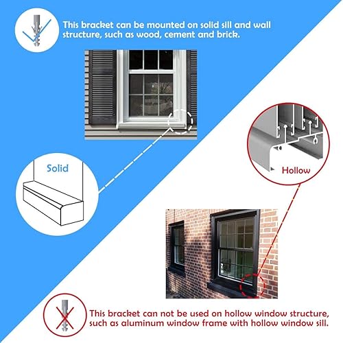 Miniatura 5 de Air Jade Soporte de aire acondicionado de ventana, hasta 85 libras, diseñado para adaptarse a unidades pequeñas de tamaño pequeño de 5,000 a 12,000