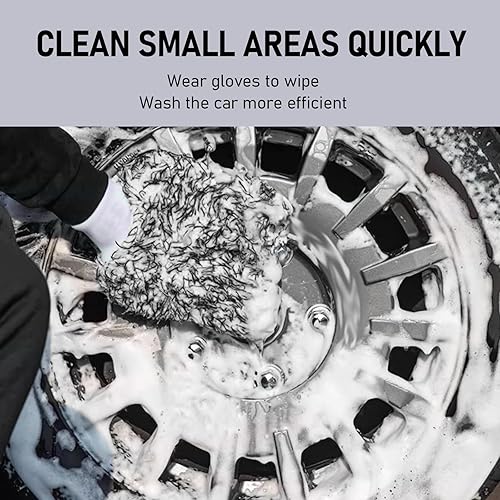 Miniatura 6 de Fogfar 2 guantes de limpieza multifuncionales de doble cara para automóviles, toallas de limpieza universales de felpa de 9.84 x 6.69 pulgadas,
