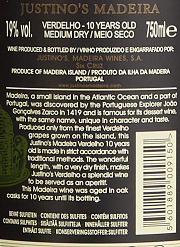 Justino´s Madeira Verdelho 10 Years Old Halbtrocken (1 x 0.75 l)