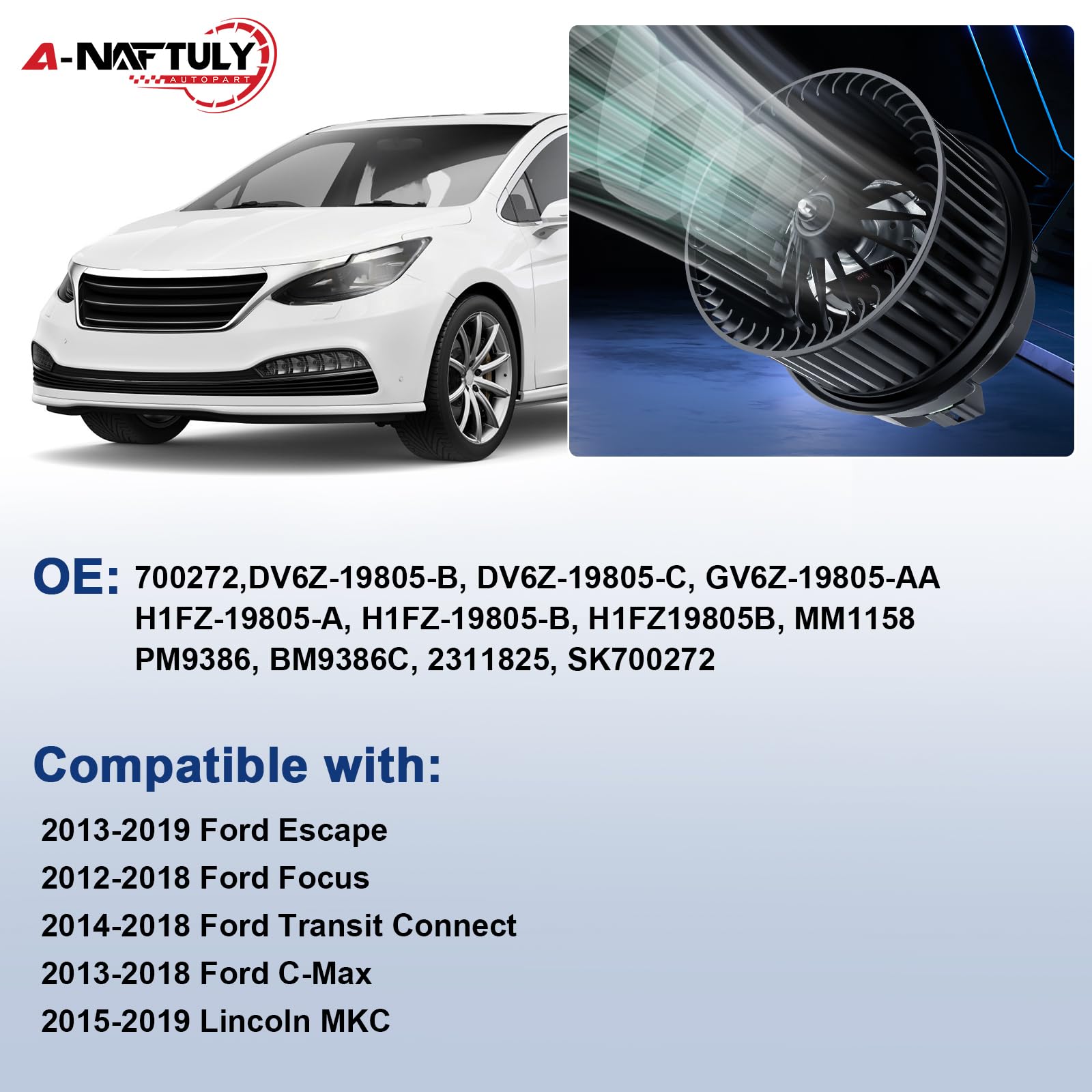 Front AC Blower Motor Fan Fits - Key Features