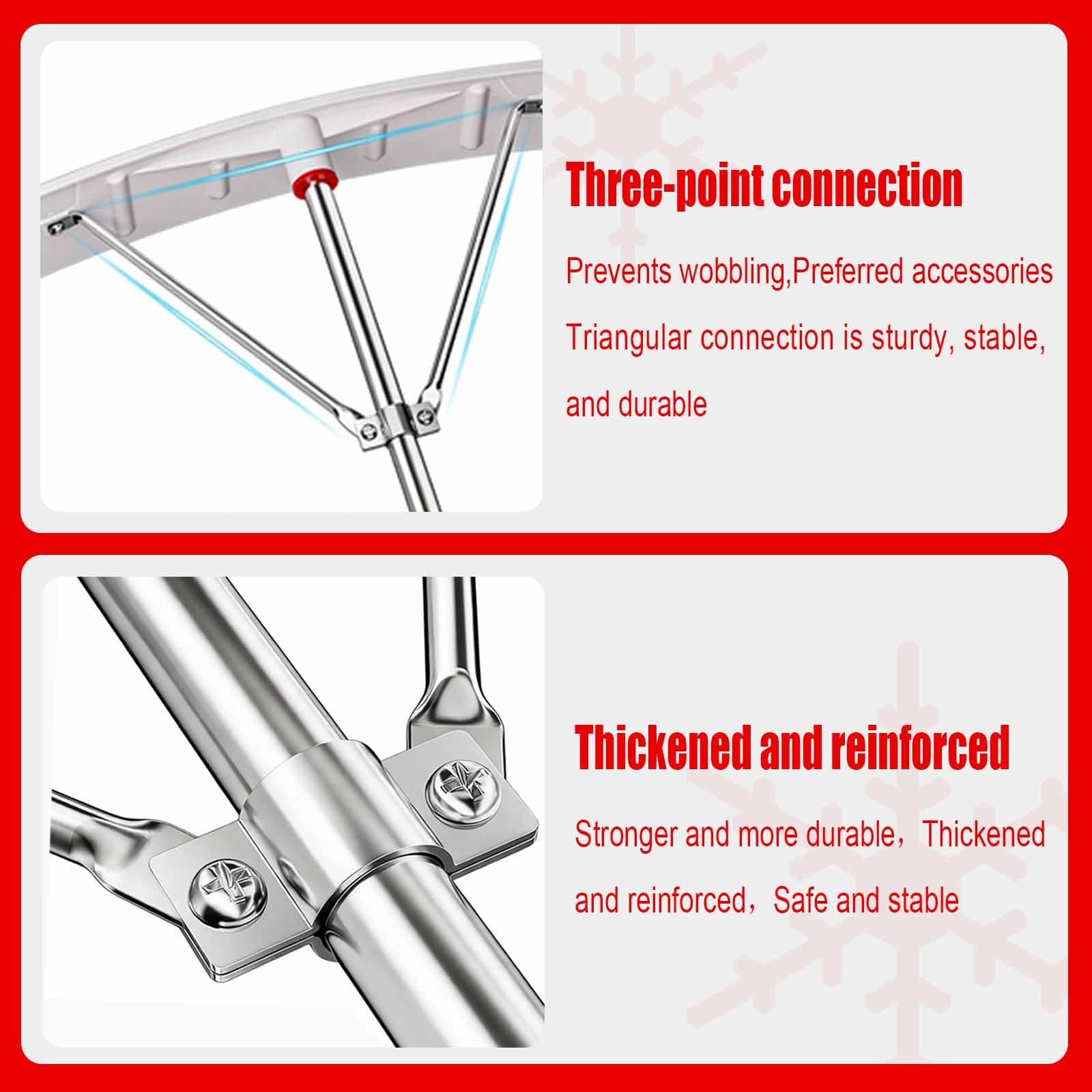 Ausziehbare Schneeschaufel mit Eiskratzer, 2-in-1-Werkzeug für Dachschneeräumung, leichter Aluminiumgriff, verstellbar, 2 - 4 m