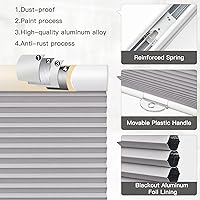 Vista 5 de Moonice Persianas celulares opacas sin cordón, persianas celulares para puerta de ventanas, persianas personalizadas de panal para el hogar, cocina