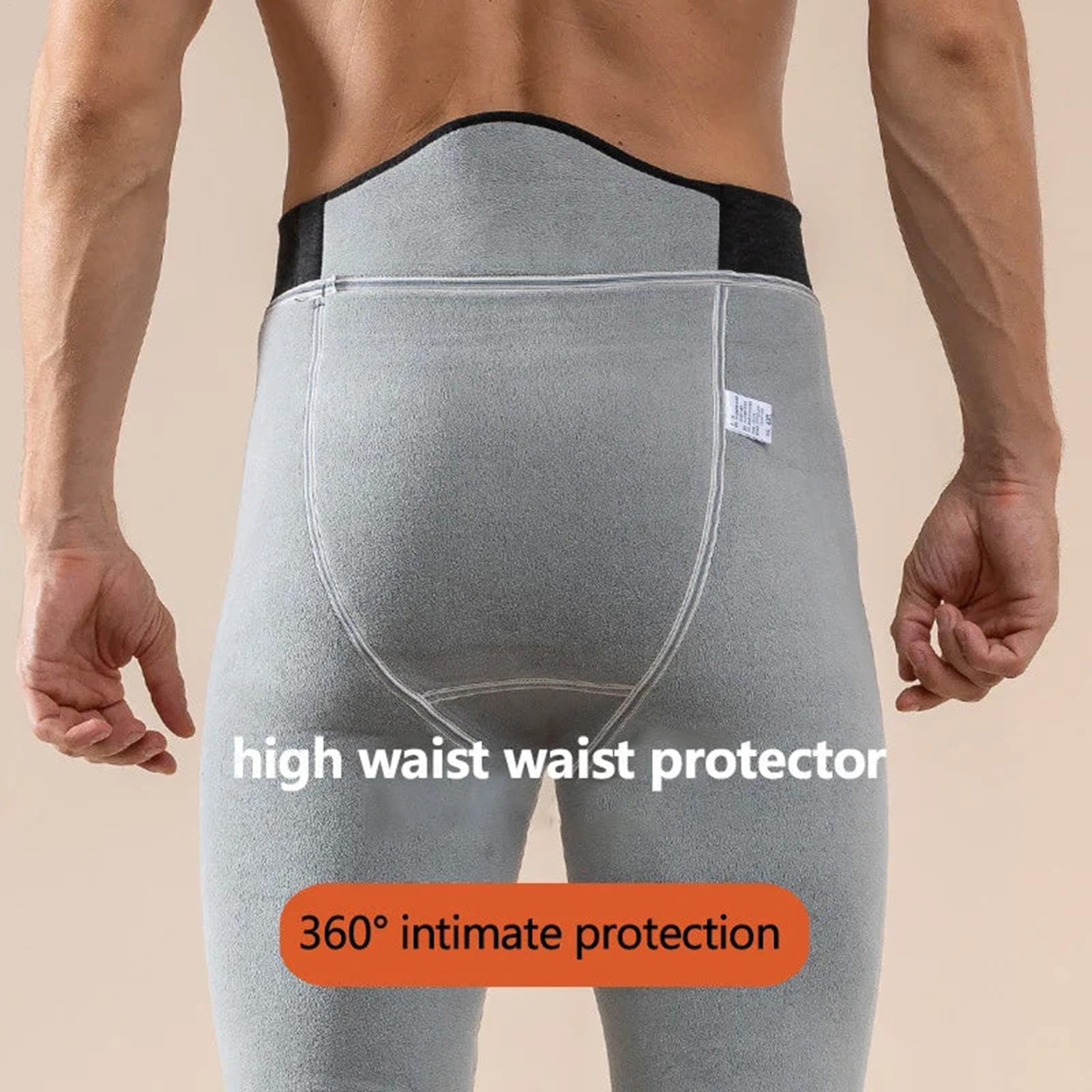 Genérico Collant con fodera in pile, pantaloni termici da uomo, leggings lunghi riscaldati in grafene, leggings caldi, pantaloni spessi, collant a vita alta per l'inverno