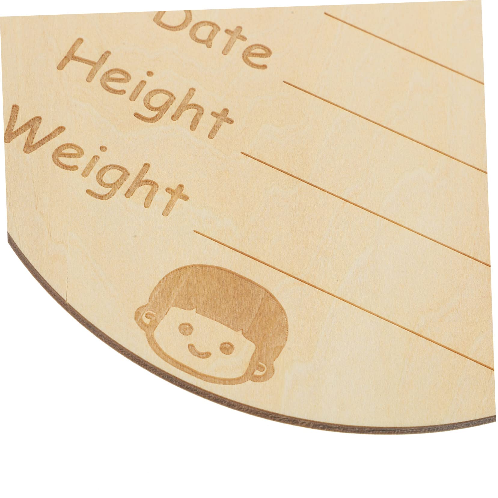 BESPORTBLE Round Newborn Birth Announcement Sign Meaningful Wooden Name Plaque for Nursery Decor for Welcoming Sign for Photo Prop and Celebrations