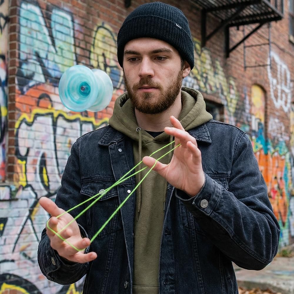 Offstring Yoyo - Profi Trick-JoJo für Kinder & Erwachsene | Modernes Offstring-Jojo mit Ersatzschnüren, Premium-Kugellager und SkillAddicts Yoyo-App. Extra breit und robust
